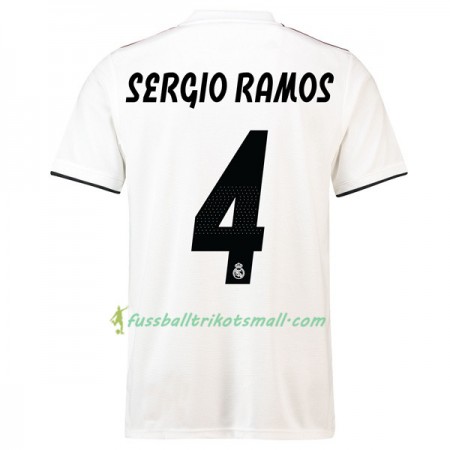 Günstige Fußballtrikots Real Madrid Sergio Ramos 4 2018-2019 Kurzarm Heimtrikotsatz kaufen